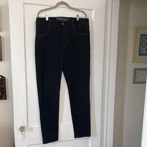 American Eagle Outfitters Size 18 Long Dark Wash Skinny Jegging